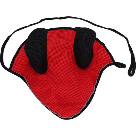 Bonnet D Oreille Pour Cheval En Maille Respirante Avec Bandage De Fixation Pour Équitation Et Compétition Rouge (1/5)