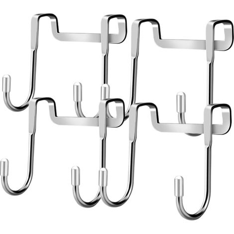 4 Ganchos S Doubles de Acero Inoxidable para Puertas Gabinete (1/5)