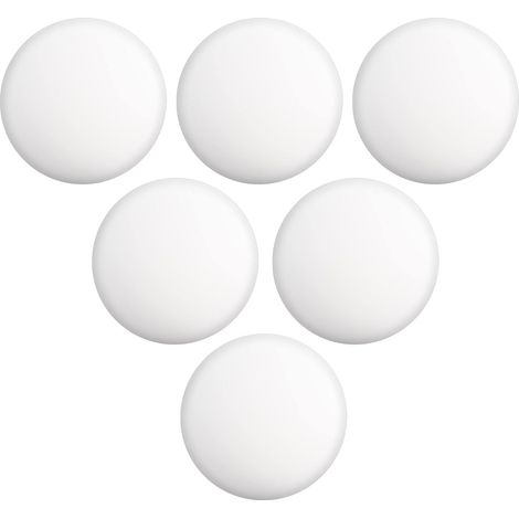 Juego de 6 topes de puerta - 50 x 50 mm - autoadhesivos - blancos - tiradores de puerta anticolisión (1/5)