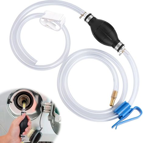 Pompa carburante, 8 mm con tubo flessibile da 2 m, universale, portatile, per auto, barca, kart, moto, benzina, diesel, carburante, acqua