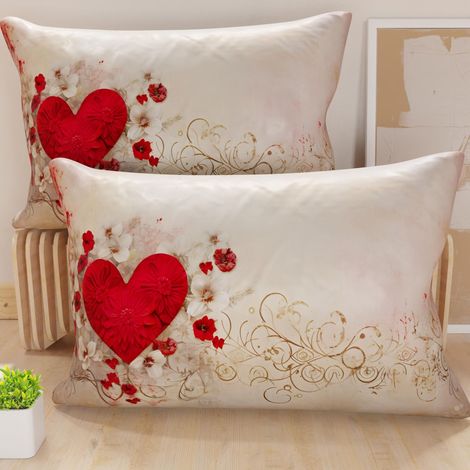 Paire de taies d'oreiller 30 x 50 cm en Microfibre, Coussins d'ameublement, canapé, Salon, 2 Housses de Coussin, taie d'oreiller Shabby 338, 100% Made in Italy