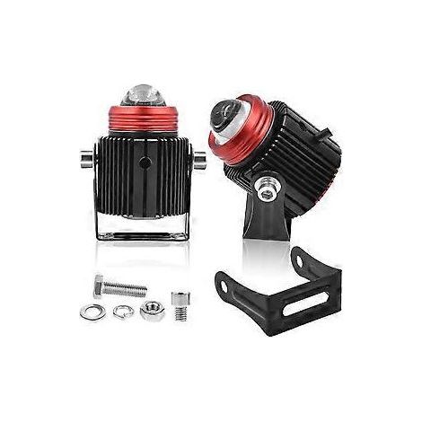 2 Stück LED-Motorrad-Frontscheinwerfer, zweifarbige Nebelscheinwerfer, 3000K Gelb, 6500K Weiß, universelle Fahrleuchten, 30W 3000LM Fern-/Abblendlicht, wasserdicht, Spot-Tagfahrlicht (1/5)