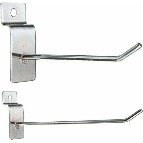 25 X Slatwall Single Hook Pin Shop Display Mount Prong Hanger 100mm  FLITI