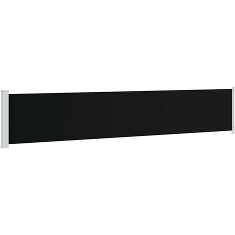 Seitenmarkise Ausziehbar 117x614 cm Schwarz vidaXL