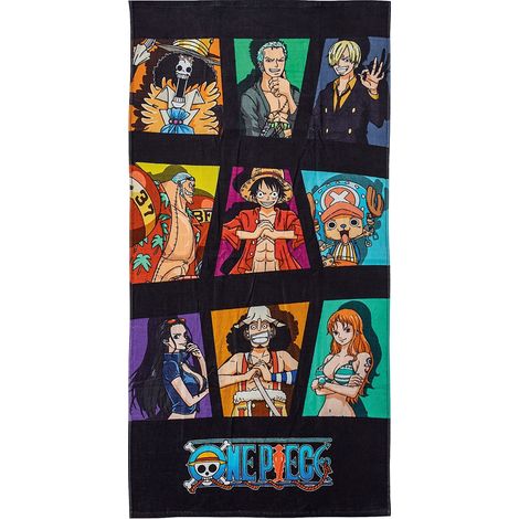 Serviette de plage Cerdá One Piece Premium Strawhat Crew 70 x 140 cm Multicolore