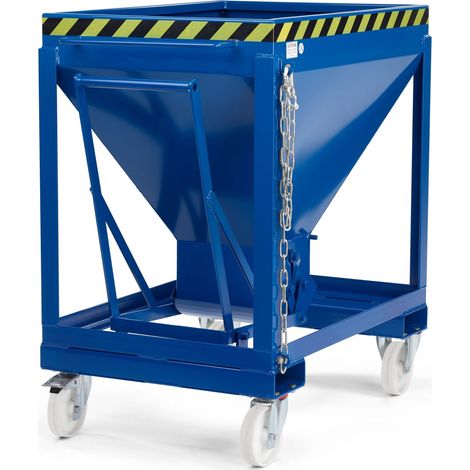 RR Industrietechnik Silowagen Typ RSLF 600dm³ fahrbar RAL 5010 Enzianblau