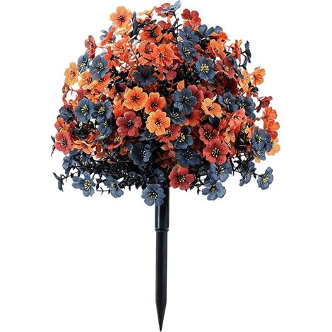 Künstliche Blumen mit Erdspießen, realistische Kürbis-Augapfel-Dekoration Künstliche Blumenstecker für den Außenbereich, für Balkon, Hof, Terrasse, Garten, Weg, Fensterbank, Blumentopf (1/5)