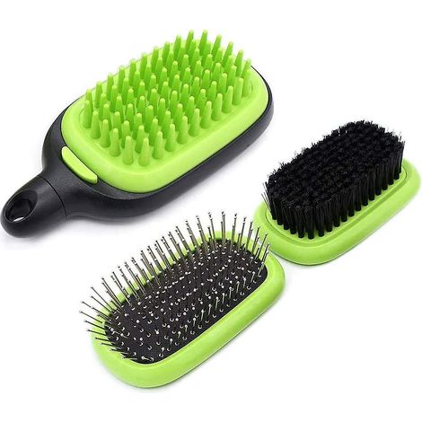 Brosse pour enlever les poils d'animaux, brosse de massage 3 en 1 pour le bain des animaux, brosses de toilettage et de bain pour chiens et chats (1/5)