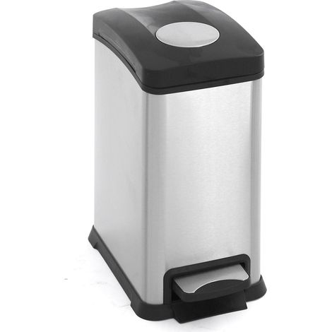 EKO - Poubelle à pédale Rejoice 12 litres - Stainless steel Plastic - inox mat (1/5)