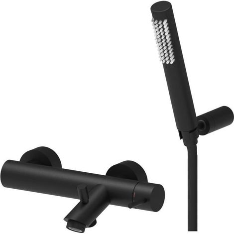 Paffoni Light - Set mitigeur bain/ douche noir mat (LIG023NO) (1/2)