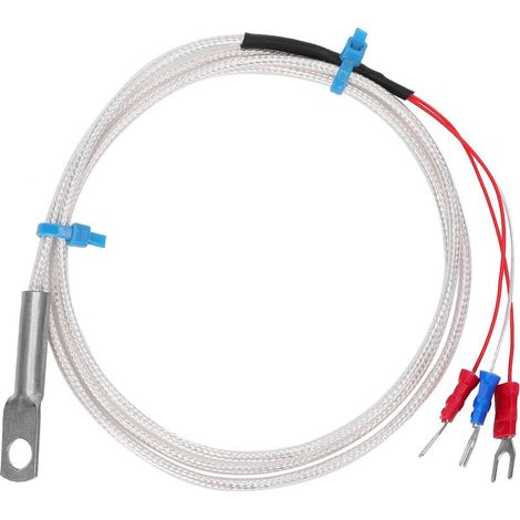 Sonde de capteur de température PT100, thermistance mesurant le Patch à trou rond de type 2m (1/4)