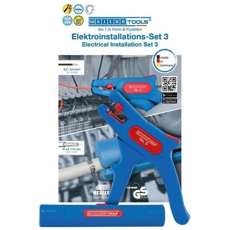 Weicon-Tools Ensemble d'outils de dénudage bleu professionnel (1/4)