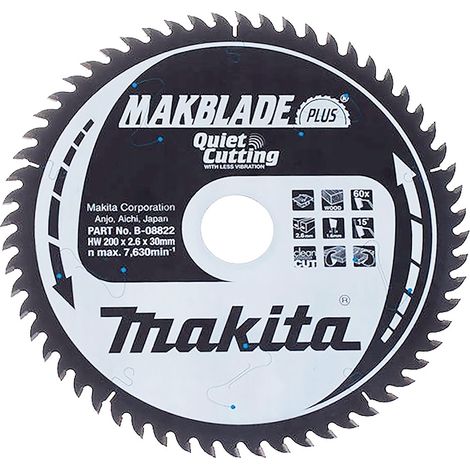 LAME CARBURE POUR LE BOIS 200/30/60T MAKITA B-08822