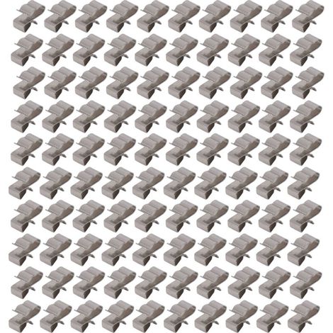 Kit de 100 clips de fixation pour câbles photovoltaïques en acier inoxydable, pour panneaux solaires PV (1/5)