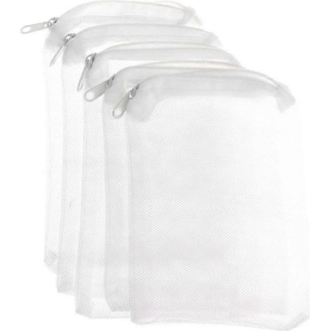 Lot de 5 sacs filtrants réutilisables pour aquarium, en filet, augmentant la solubilité de l'oxygène - 10 x 15 cm (1/5)
