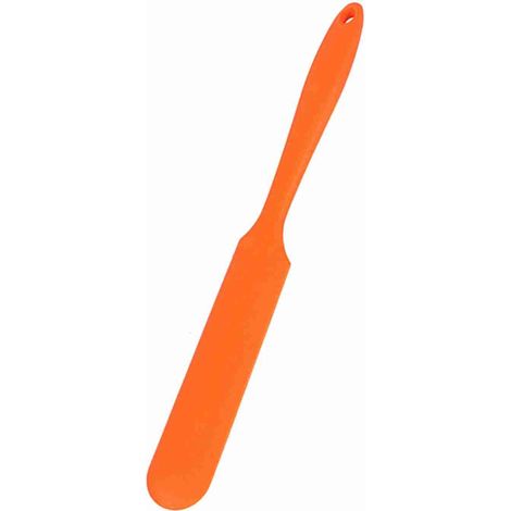 Cocoarm Spatule en Silicone pour Gâteau, Grattoir à Crème, Adaptée au Lave-vaisselle, Silicone de qualité Alimentaire, Spatule à Beurre, 24,5 X 3 Cm, pour Décoration de Gâteau, Mélange, (ORANGE) (1/5)