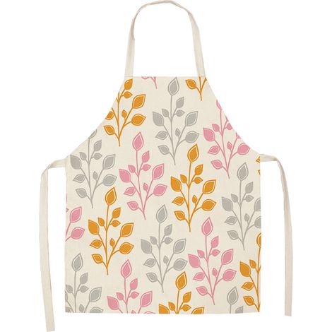Tablier De Cuisine - Motif Plante Dessin Animé - Imperméable Et Résistant - Pour Cuisson Et Pâtisserie - 1 Pièce (1/2)