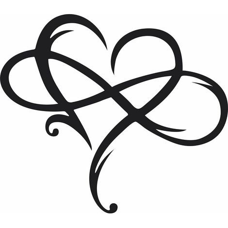 GABRIELLE Décoration Murale Coeur Infini Art Mural en Métal, Cadeau de Décoration d\'art en Fer, Sculpture Murale d\'amour Éternel pour Le Salon de La Chambre À Coucher À La Maison (1/5)