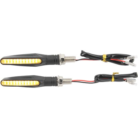 Motorrad-LED-Warnleuchte, 1 Paar 12V Motorrad-Blinker-LED-Leuchten für Offroad-Sport-Straßenmotorräder und Chopper (Schwarz).