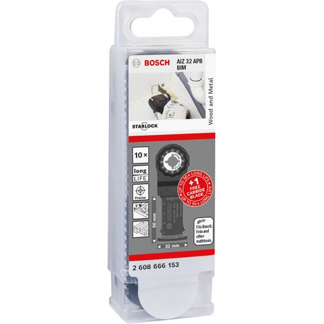 Bosch Sägeblatt-Set für Multifunktionswerkzeug, AIZ 32 APB + 1 EXPERT AIZ 32 APIT, 10-tlg.