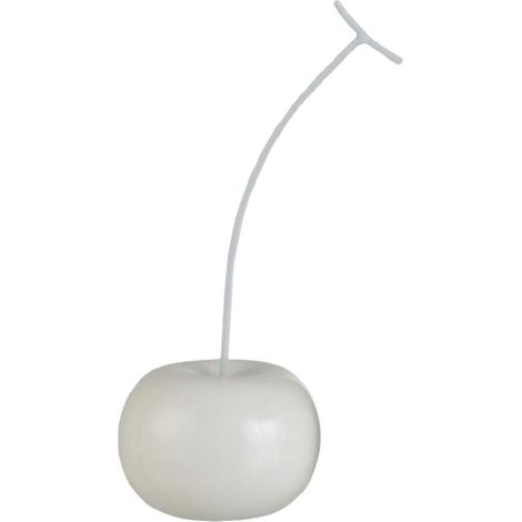 Statuette déco Cerise Blanche Brillante 22 cm