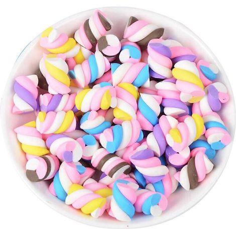 Lot de 30 coques de téléphone portable en céramique à motif barbe à papa, étuis à crayons, boîtes de rangement, accessoires de décoration, bijoux et accessoires pour cheveux (couleurs assorties)-1.50X (1/3)
