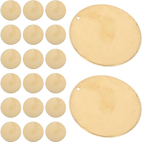 20 pièces Étiquettes de Vanne Laiton Tags Ronds (1/5)