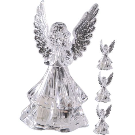 4 Pièces Veilleuse Compacte Ange Acrylique Lampe de Chevet Décorative Lumière Douce pour Chambre Adulte et Ambiance Chaleureuse (1/5)