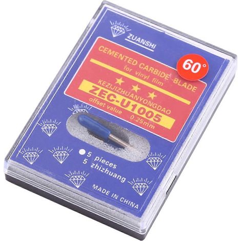 Lame de découpe pour traceur avec lame en carbure pour la découpe du vinyle (60°)