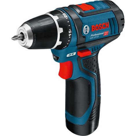 Bosch Professional Drill Driver 12V 2 x 2.0Ah Li-ion 10mm Chuck BSH60186817A