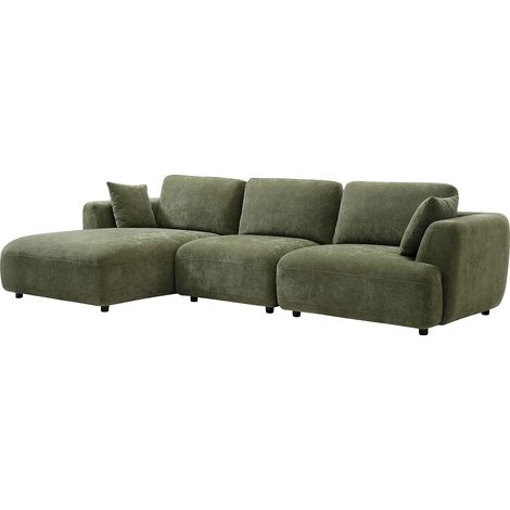 Divano angolare sinistro in tessuto verde TINDRALO (1/5)