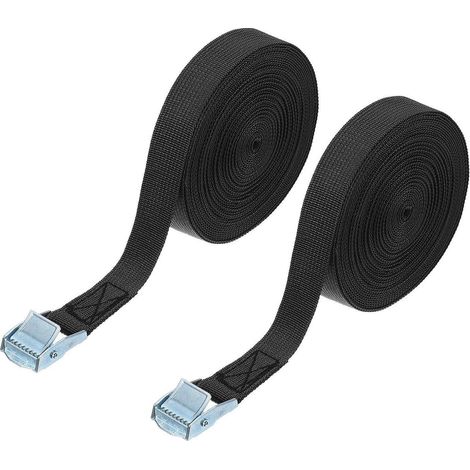 Sangles d'arrimage 10m avec fermeture à came, 2 pièces, capacité de charge 250kg