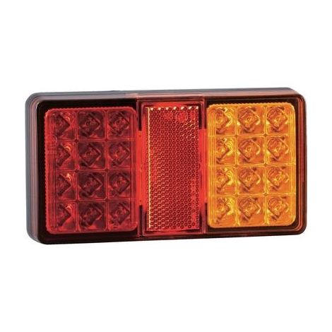 BALIZA MULTIFUNCION 3 LED ROJO 12/24 V IZQUIERDO/DERECHO SECOR T 13231