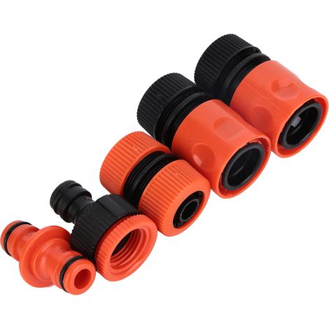 Lot de 5 raccords de tuyau d'arrosage G1/2" en ABS pour tuyau d'eau en PVC, compatibles avec les systèmes d'irrigation de jardin. (1/5)