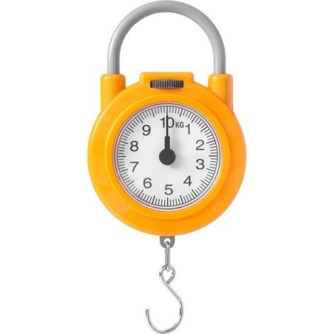 Balance de cuisine portable à ressort 5 kg précise (jaune) (1/5)