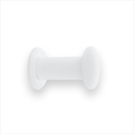 Cintre de Salle de Bain Crochet Mural en Acier Inoxydable laqué Blanc pour Suspendre vêtements, Manteaux ou Serviettes Porte-Serviettes avec vis Invisible 188CBBL (1/5)