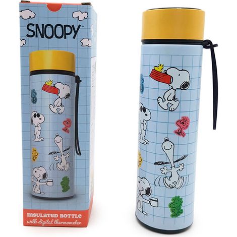 Botella acero inoxidable termo Snoopy & Woodstock Snoopy termometro 450ml