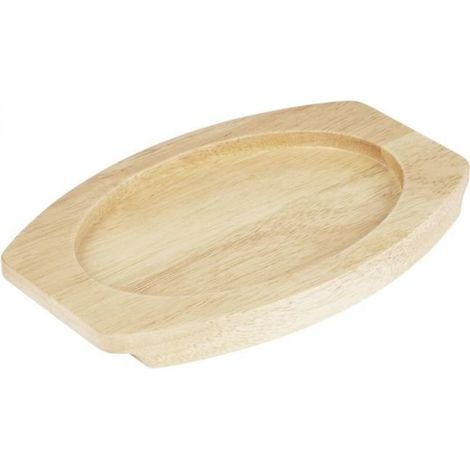Planche en bois d'hévéa pour plat ovale en fonte OLYMPIA FW818