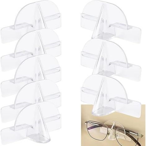 Supports muraux lunettes adhésifs, rangement lunettes vue soleil, présentoir pratique sans perçage pour chambre bureau salle de bain (1/5)