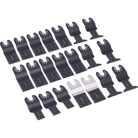 Kit de 21 lames de scie oscillantes à dégagement rapide pour le travail du bois, avec polissage et lames droites pour outil multifonction. (1/5)