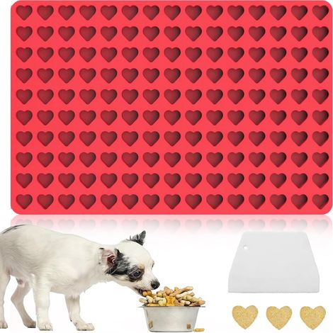 1 Moule Silicone Chien, 112 Cavités Forme Poisson, Tapis Cuisson 2.5cm, Friandises Animaux Biscuits Chocolats (1/5)