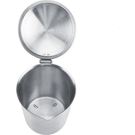 Milchaufschäumkännchen/Kaffeebecher aus Edelstahl mit Deckel und Messskala (500 ml) (1/5)
