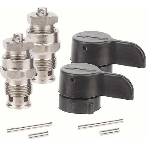 Deux soupapes de purge d'air/de vidange pour les pulvérisateurs de peinture sans air modèle 235014, compatibles avec les pulvérisateurs de peinture sans air modèles 210, 230, 390, 395, 490 et 595. (1/5)