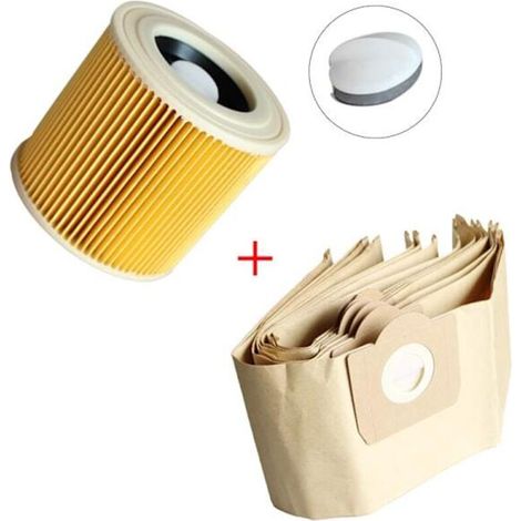 Sac d'aspirateur et filtre 1x pour aspirateur Kärcher WD3 Premium-AquaForge (1/5)