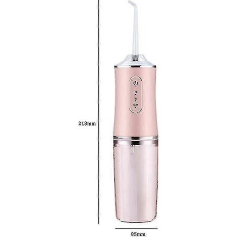 Hydropulseur buccal portable avec fonction de chargement USB, réservoir d'eau de 220 ml, nettoyeur dentaire (blanc)