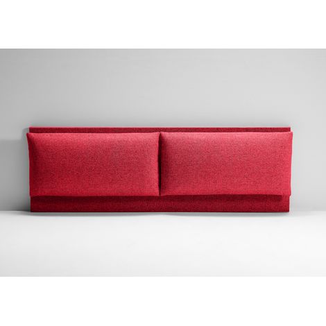 EVERGREENWEB - Testata Letto Matrimoniale Imbottita, Testiera di Tessuto antimacchia con cuscino imbottito in Foam, interno in puro legno. Testata letto muro, Realizzata in Italia - ROSSA
