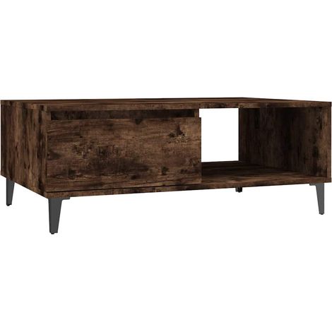 Maison Exclusive - Couchtisch Räuchereiche 90x60x35 cm Holzwerkst (1/5)