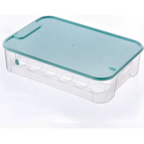 ZVD Boîte à œufs avec 24 grilles organisateur de boîte à œufs en plastique à une couche de grande capacité Boîte à œufs Boîte de rangement pour bac à œufs pour réfrigérateur et cuisine (1/4)
