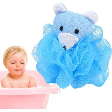 Éponges de lavage en forme d'animal pour en forme d'animal mignon en maille éponge de douche canard, grenouille (1/4)