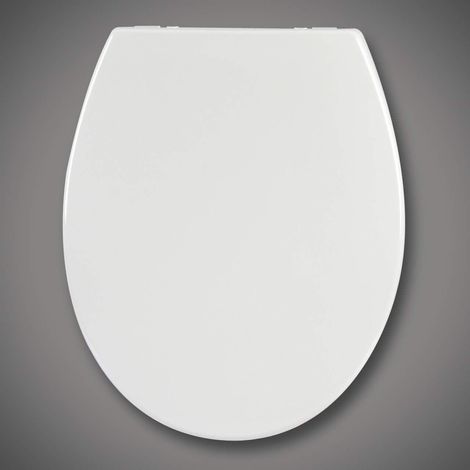 Abattant WC siège de toilette blanc charnière à fermeture en douceur siège de couvercle de couvercle de toilette à dégagement rapide